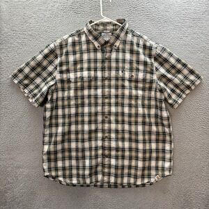 Carhartt Shirt Adult 2XL XXL Multicolor Plaid Workwear Outdoors Barn Chore Mens